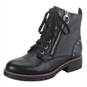 American Rag Tatuml Black Genuine Leather Studded Combat Boots size 7